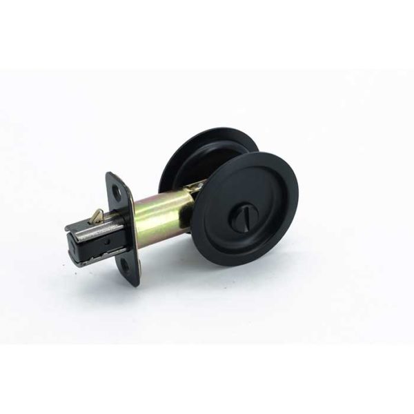 Pocket Door Lock Matte Black Orca Hardware