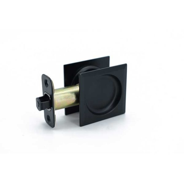 Pocket Door Lock Passage Matte Black Orca Hardware